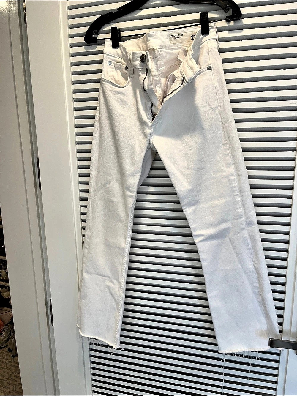 rag & bone Flexi Peyton Mid-Rise Ankle Bootcut Jeans White Bootcut Jeans Waist 2